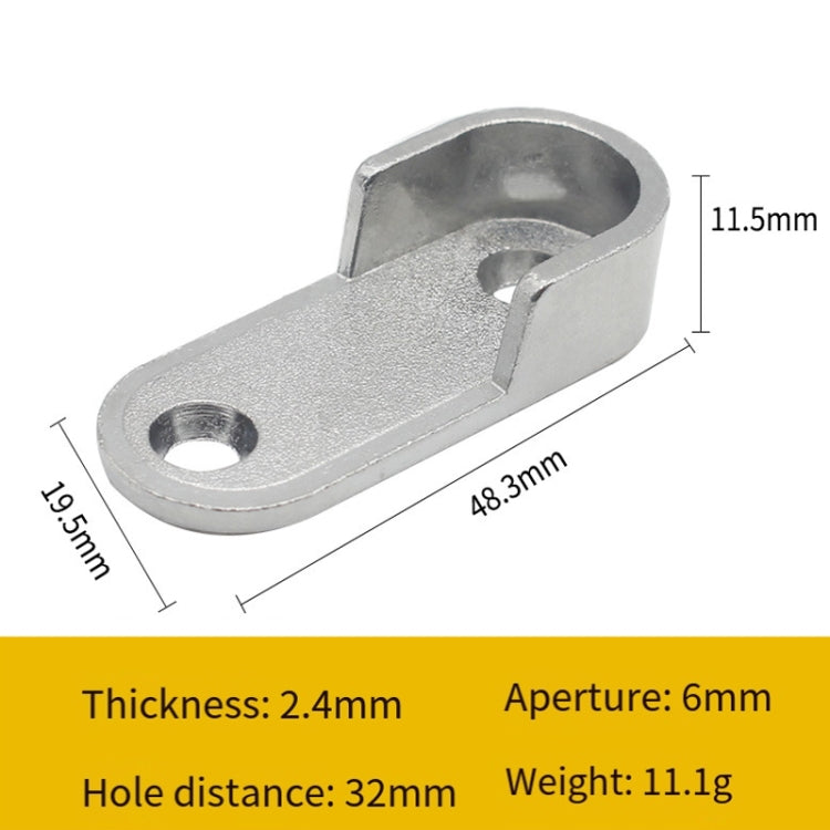 2pcs Wardrobe Closet Rod End Support Bracket Alloy Holder Hardware Furniture Accessories, Thickened, Normal