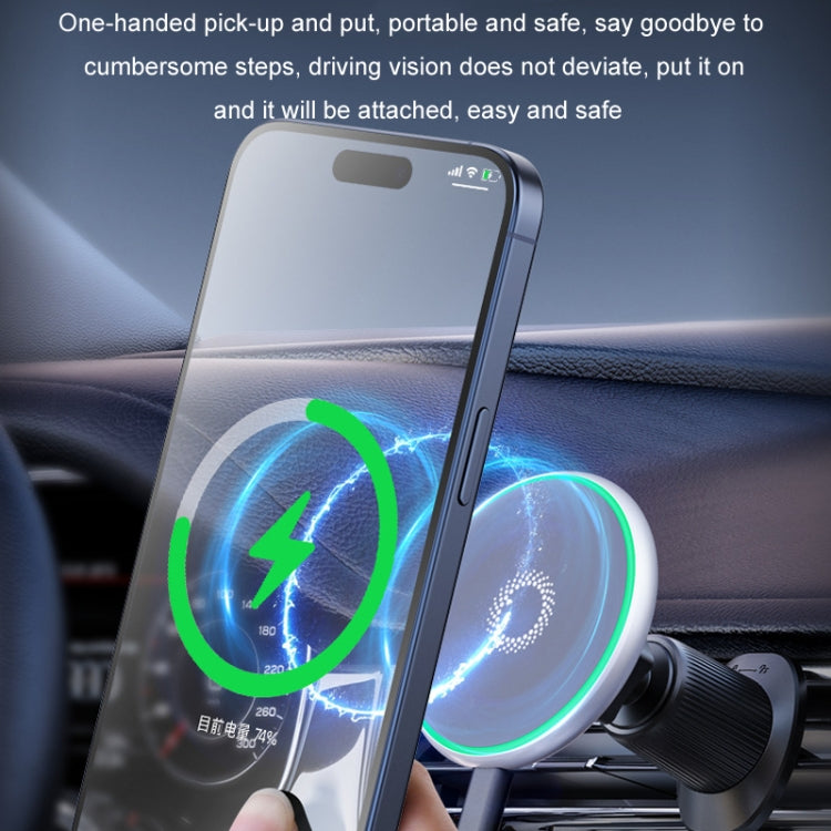 Car Wireless Magnetic Atmosphere Light Mobile Phone Holder