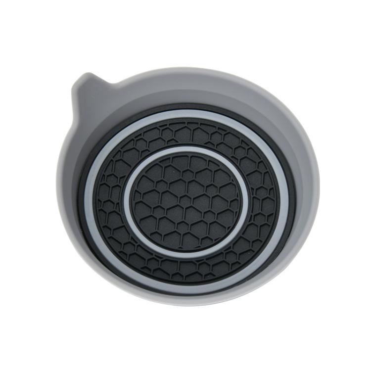 Car Bowl-shaped Non-slip Heat-insulating Double-ring Water Coaster, Black, Red, Gray, Pink, Blue, Yellow, White, Purple
