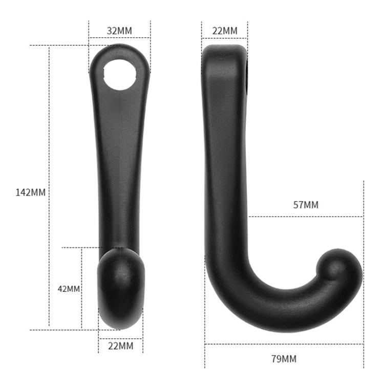 1pair Car Rear Seat Concealed Hook