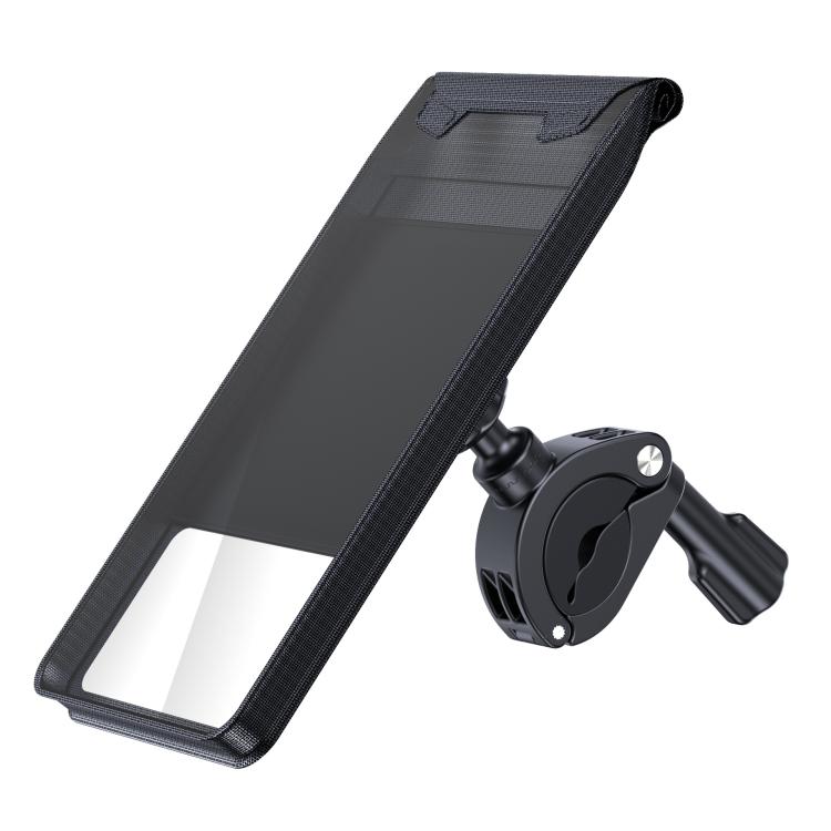 Bicycle Holder Waterproof Pouch Bag Bike Motorcycle Handlebar Mirror Phone Stand Mount, L, XL
