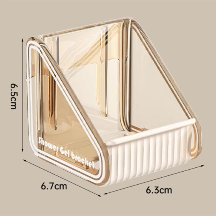 2pcs  /Pack Wall-mounted Shower Gel Shampoo Holder with Adjustable Hole Distance
