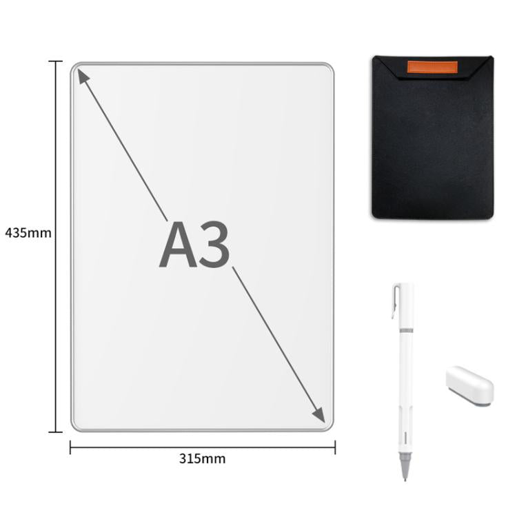 Nano-Microcapsule Magnetic Whiteboard Drawing Draft Writing Board, A3 20 Inches, A5 11 Inches