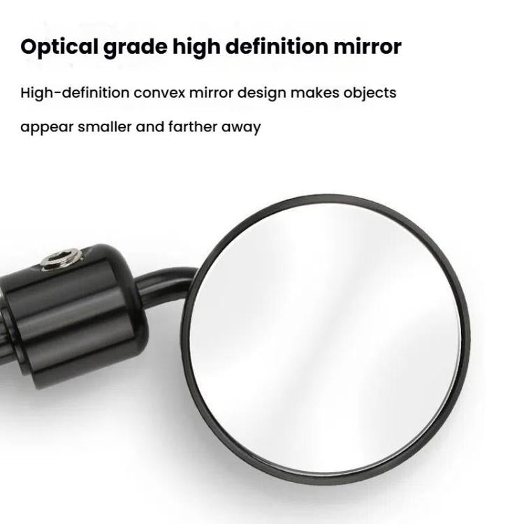 2pcs /Set Motorcycle Rearview Mirror Modified Retro Folding Round E-Bike Universal Reversing Mirror Reflector, Flat