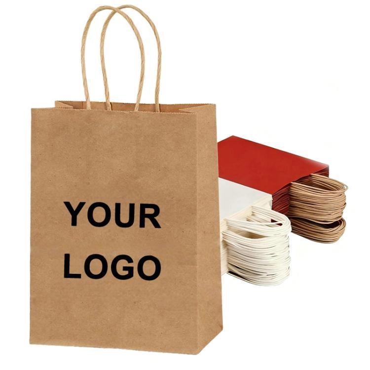 Kraft Paper Takeout Bags, Size: 13x7x14.5cm, 50bags In One Package, 15x8x21cm, Natural, 21x11x27cm, Natural, 15x8x21cm, White, 21x11x27cm, White, 21x14x27cm, White, 26x12x31cm, White, 32x11x27cm, White
