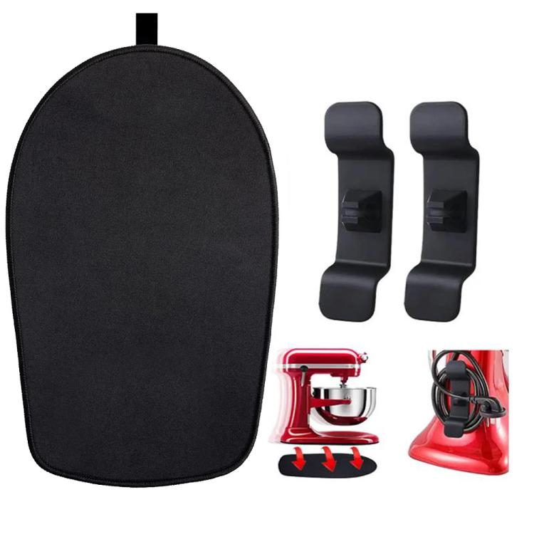 Kitchen Blender Rubber Non-Slip Mat, Large + 2 Cord Clips, Small + 2 Cord Clips, Large + 1 Cord Clip, Small + 1 Cord Clip