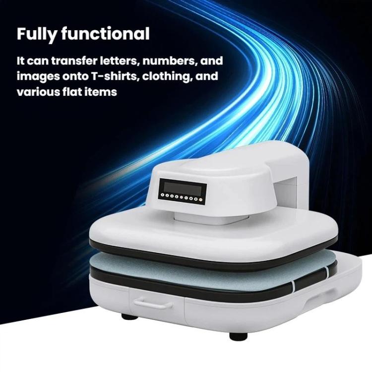 FCOLOR HTP-E38 Fully Automatic Electric Heat Press Machine 38x38cm T-Shirt Printer With Retractable Heat Press, EU Plug, US Plug, UK Plug