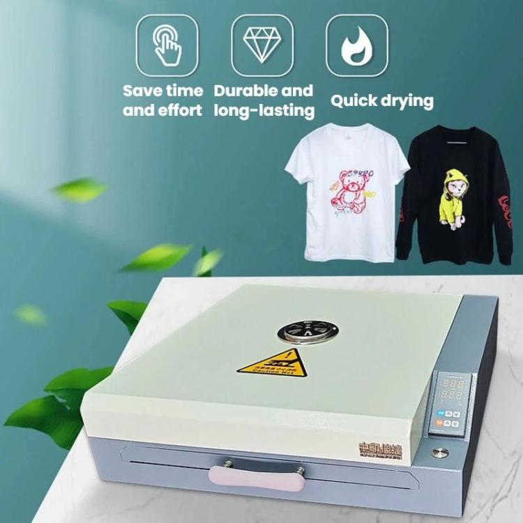 ZHONGYINJIAJIE A3+ DTF White Ink Hot Melt Powder Rapid Heating Drying PET Transfer Film Oven, EU Plug, US Plug, UK Plug