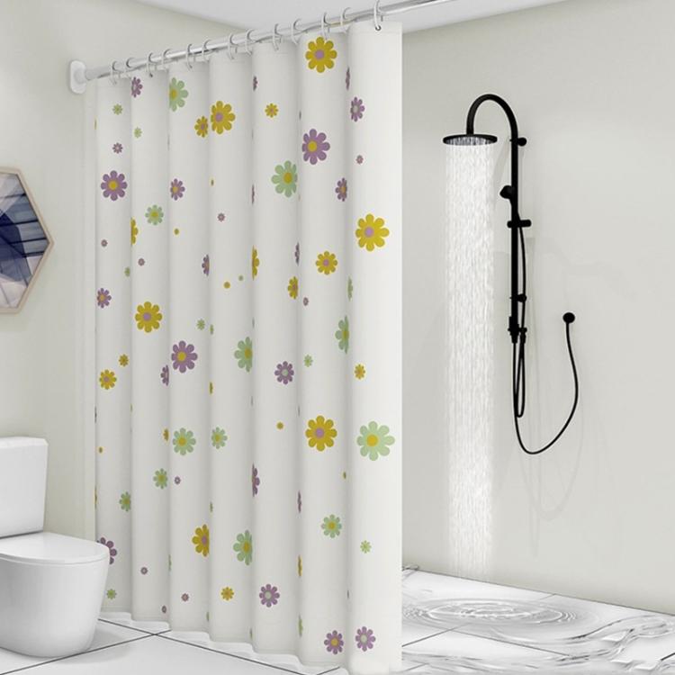 Bathroom Partition Mildew-Proof Waterproof No-Drill Thickened Shower Curtain, 120x180cm, 180x200cm