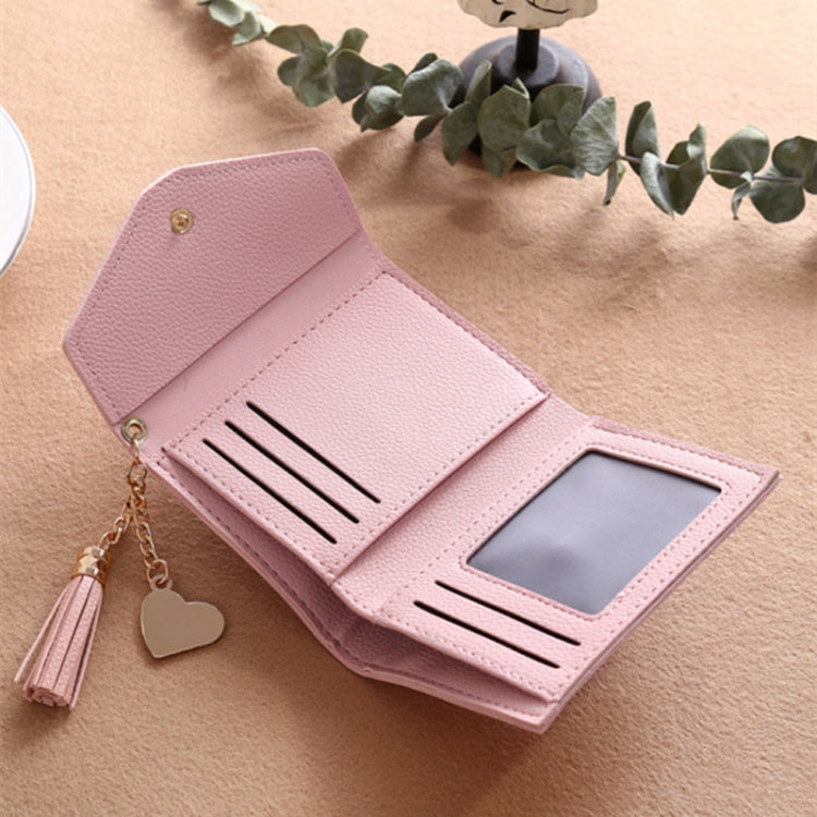 Women Wallet Fringed Pendant Litchi Texture Wallet Card Pack Coin Purse