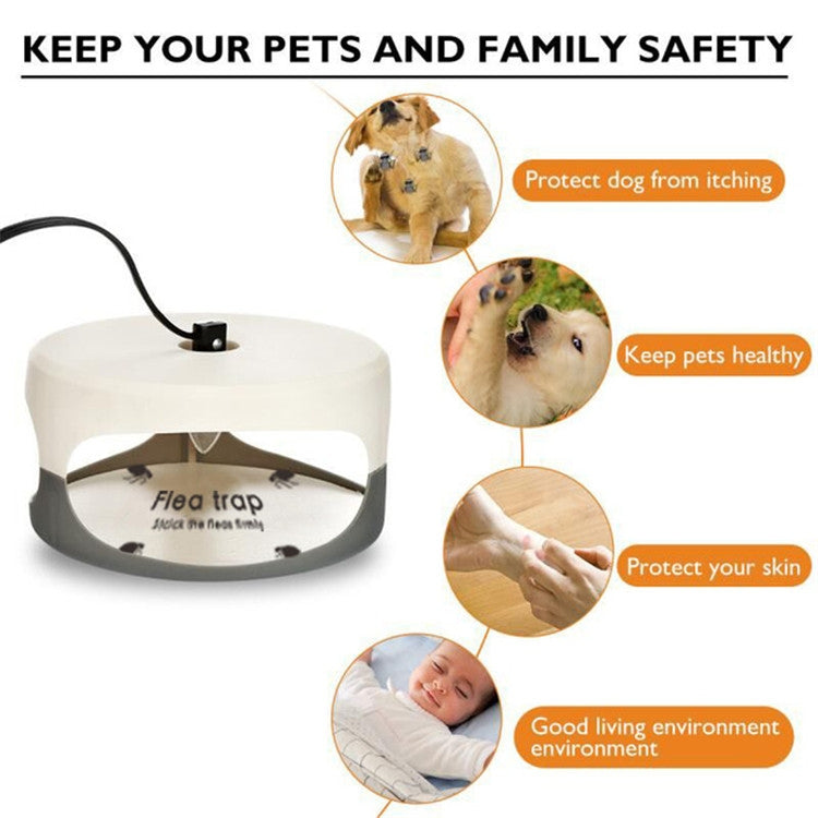 Flea Trap Pet Home Flea Lamp, EU Plug, AU Plug, JP Plug