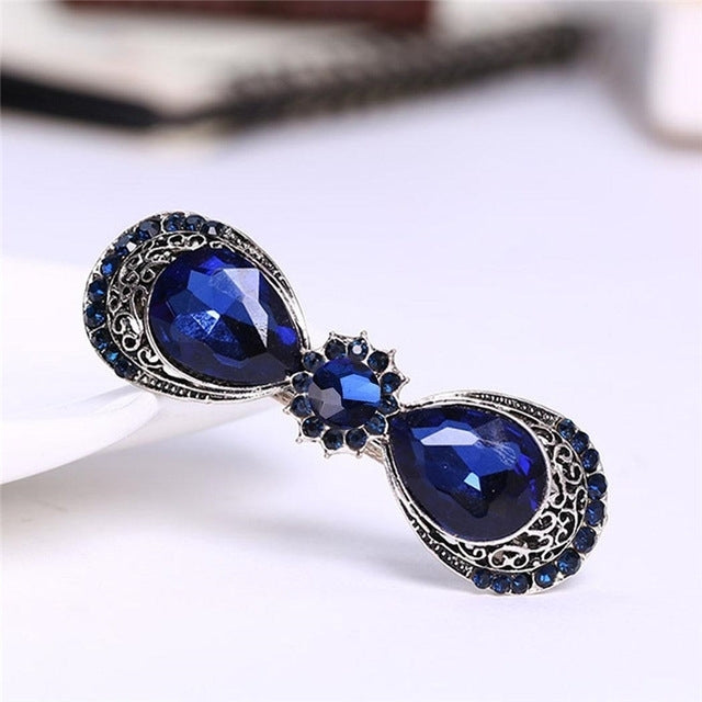 Women Vintage Crystal Rhinestone Flower Hair Pin Girls Antique Silver Barrette Butterfly Hair Clip, TBD062309701A, TBD062309701B, TBD062309701C, TBD062309701D, TBD062309701E, TBD062309701F, TBD062309701G