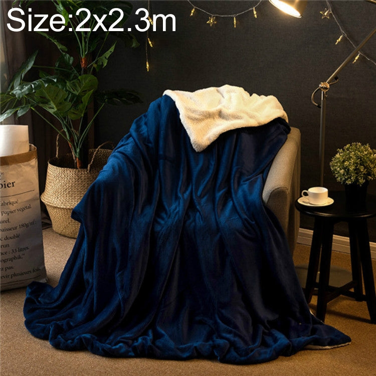 Winter Sofa Blanket Double Thick Cashmere Coral Fleece Ofice Nap Blanket, 1x1.6m, 1.2x2m, 1.5x2m, 1.8x2m, 2x2.3m
