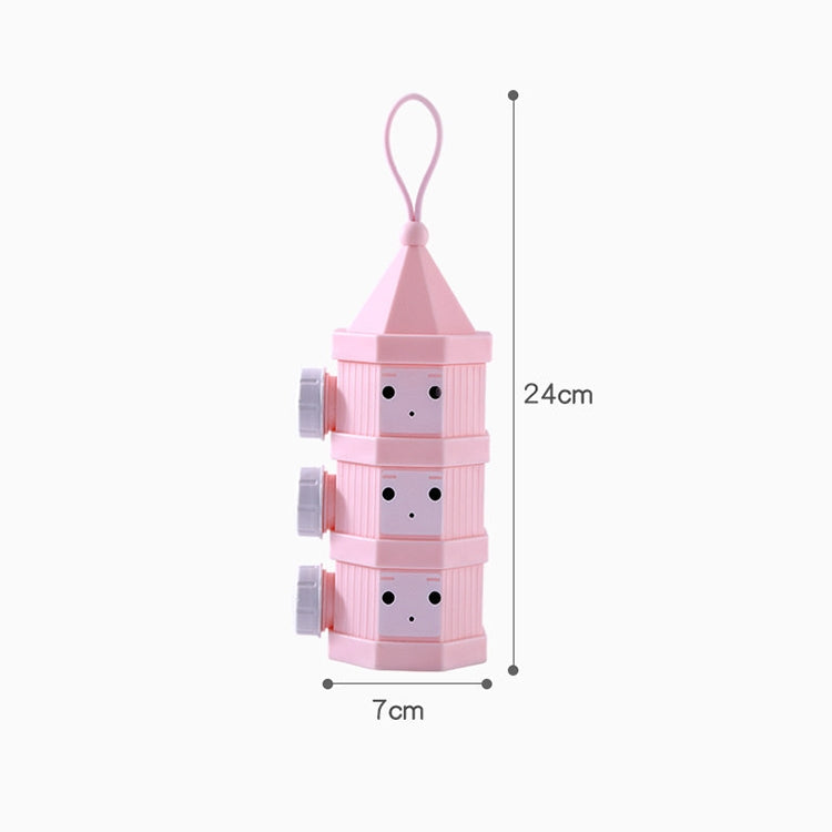 Outdoor Portable Detachable Layered Milk Powder Box Baby Sealed Milk Powder Box, 3 Grids, 4 Grids