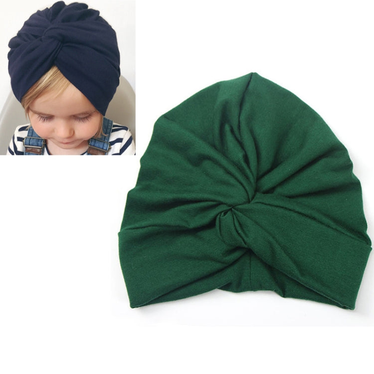 Baby Hat Cotton Soft Turban Knot Summer Bohemian Kids Girls Newborn Cap, Yellow, Green, Navy Blue, Gray, Light Green, Pink, Rose Red, Dark Purple