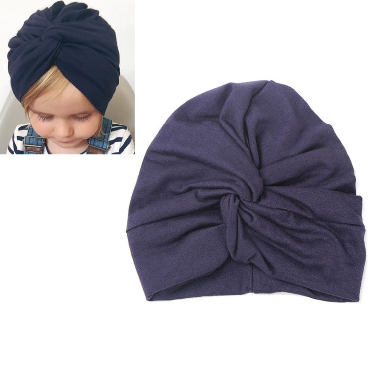 Baby Hat Cotton Soft Turban Knot Summer Bohemian Kids Girls Newborn Cap, Yellow, Green, Navy Blue, Gray, Light Green, Pink, Rose Red, Dark Purple