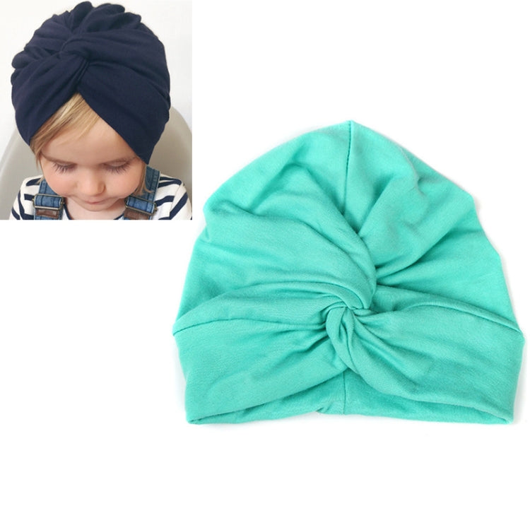 Baby Hat Cotton Soft Turban Knot Summer Bohemian Kids Girls Newborn Cap, Yellow, Green, Navy Blue, Gray, Light Green, Pink, Rose Red, Dark Purple