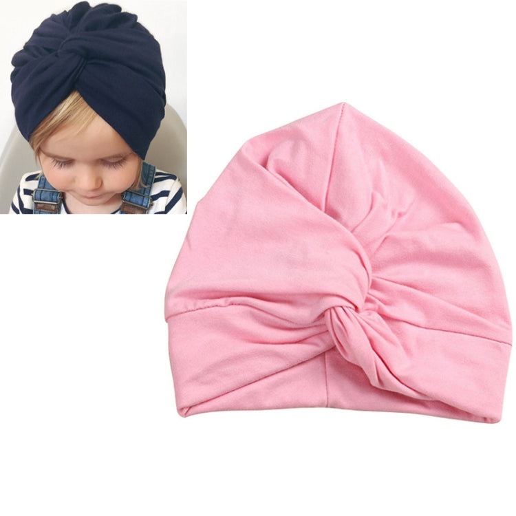 Baby Hat Cotton Soft Turban Knot Summer Bohemian Kids Girls Newborn Cap, Yellow, Green, Navy Blue, Gray, Light Green, Pink, Rose Red, Dark Purple