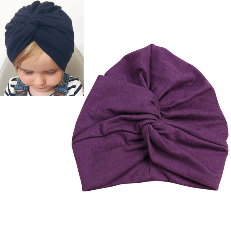 Baby Hat Cotton Soft Turban Knot Summer Bohemian Kids Girls Newborn Cap, Yellow, Green, Navy Blue, Gray, Light Green, Pink, Rose Red, Dark Purple