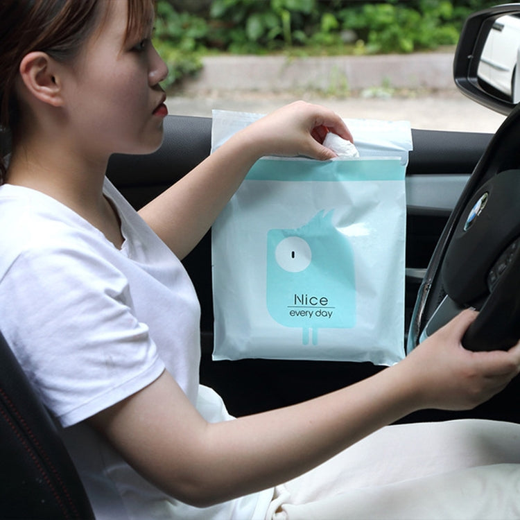 15 PCS Creative Cute Car Garbage Bag Paste-type Cleaning Bag for Car Interior