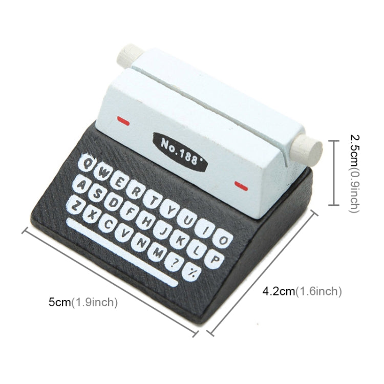 5 PCS Creative Coffee Vintage Wooden Typewriter Photo Card Desk Messege Memo Holder Stand Card Holder