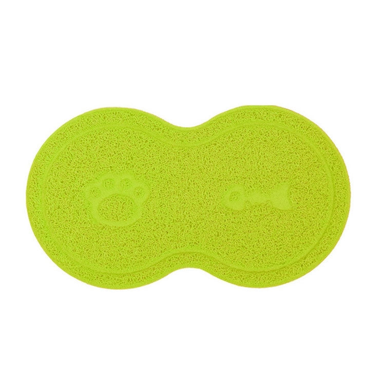 Lovely PVC Cat Litter Mat Eight-shaped  Anti-skid Placemat Pet Supplies, Lake Blue, Yellow Green, Rose Red, Gray, Pink, Light Blue, Beige