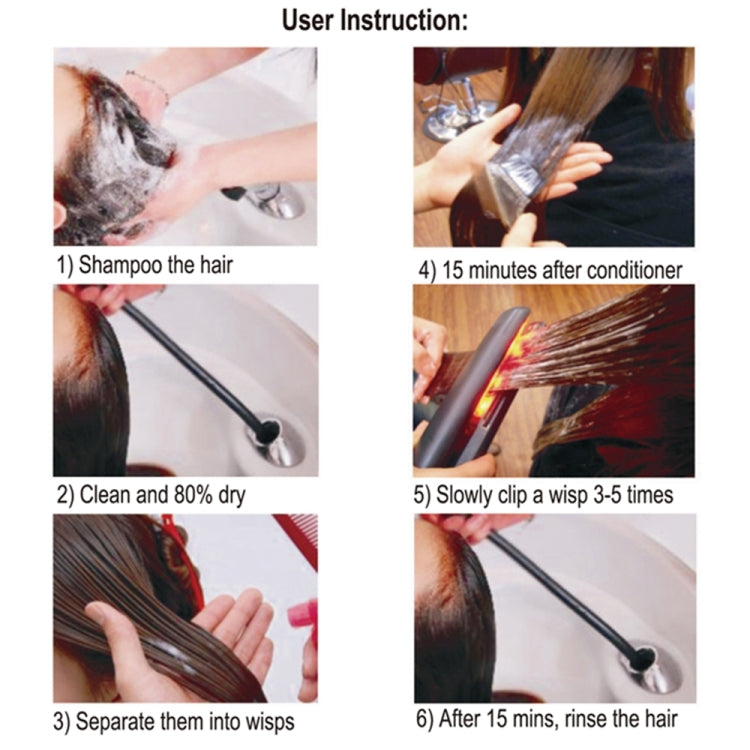 RUCHA Ultrasonic Infrared Hair Care Iron Straightener with Adjustable Upgraded LCD Display, EU, US, UK, AU