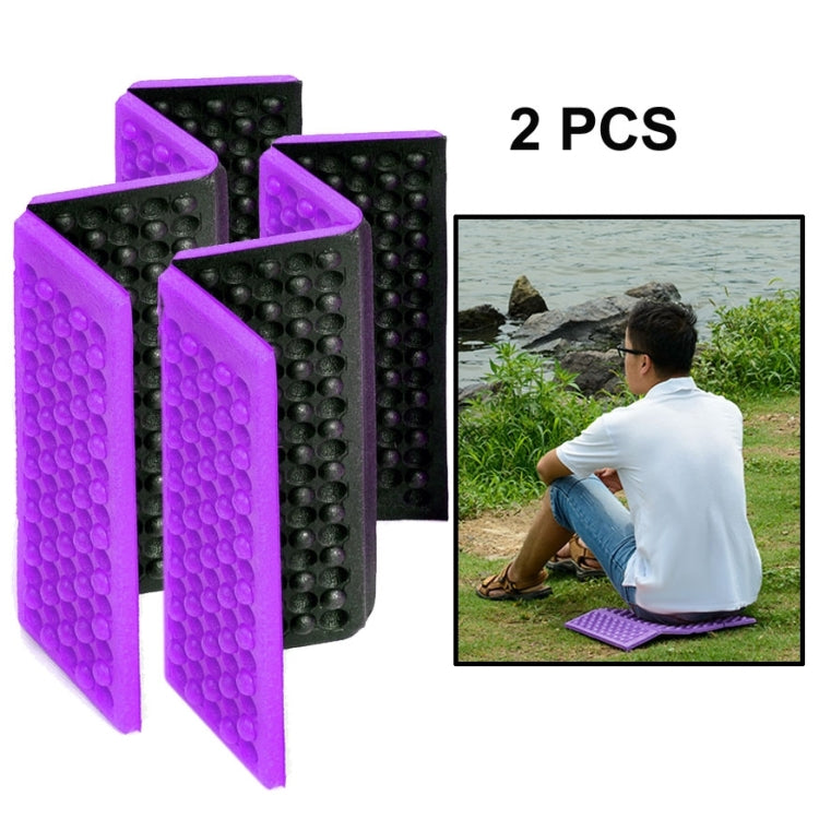 2 PCS Portable Folding Cellular Massage Cushion Outdoors Damp Proof Picnic Seat Mats EVA Pad, 2 PCS (Red), 2 PCS (Dark green), 2 PCS (Grass green), 2 PCS (Orange), 2 PCS (Blue), 2 PCS (Purple)