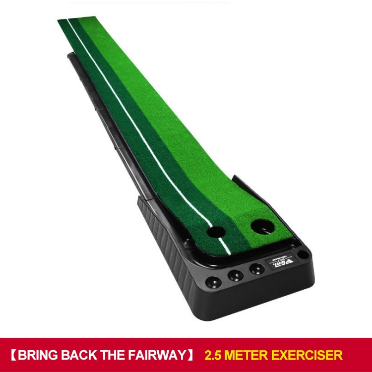 PGMPGM 2.5m Golf Indoor Swing Grip Putting Trainer Practice Pace with Automatic Return Fairways & 3 Soft Balls & 3 Two-color Balls, 2.5m + Balls