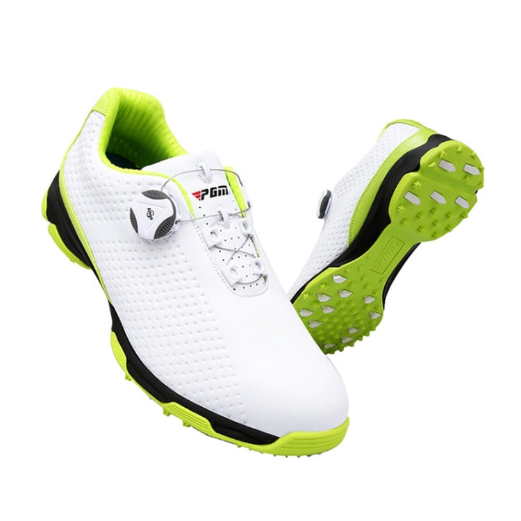PGM Golf Breathable Rotating Buckle Sneakers Outdoor Sport Shoes for Men(Color:White Black Size:44), 40, 41, 42, 44, 45, 39, 43